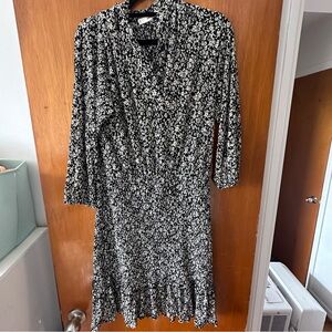 Mango Ditsy Floral Ruched Crinkle Rita Dress